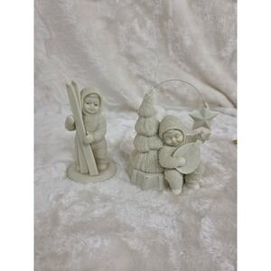 Department 56 Snowbabies Figurines Skier Musician Christmas Tree Star  Figurines